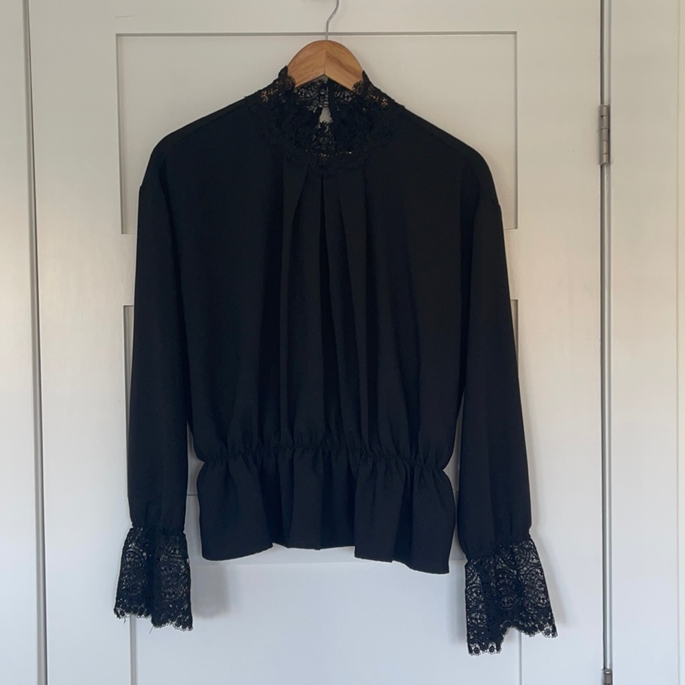 Heyton Black fashion blouse